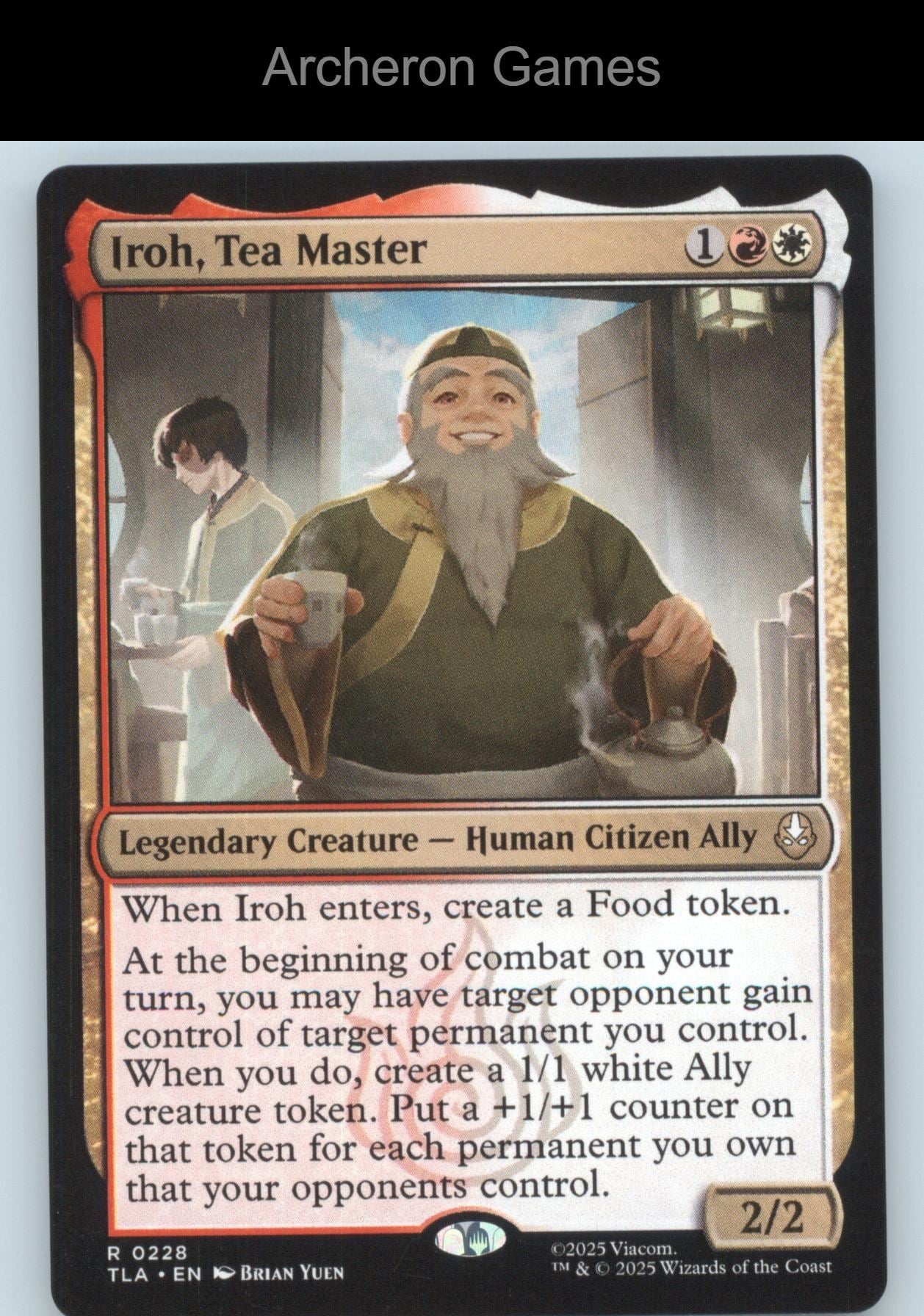 Iroh, Tea Master 228 R MTG Card Avatar: The Last Airbender