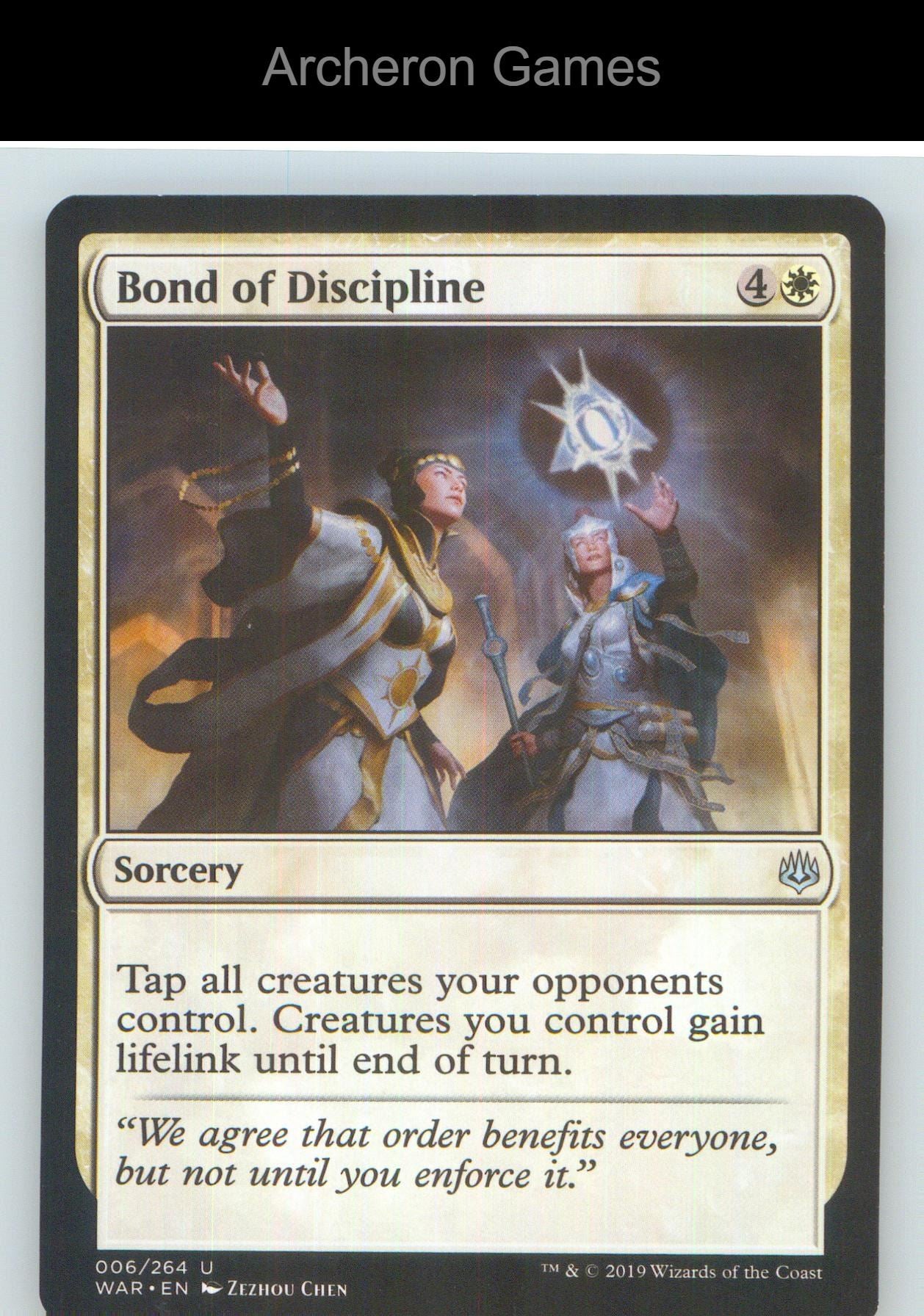 Bond of Discipline WAR 6 UC MTG Card NM/EX+
