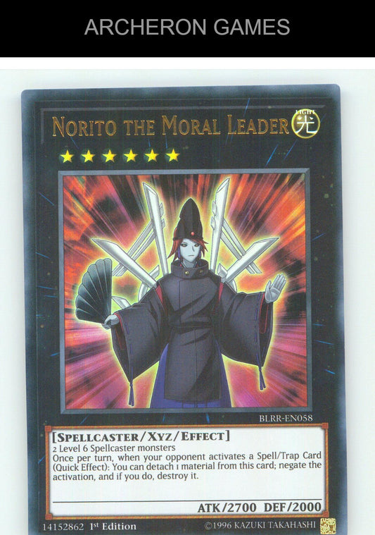 Norito the Moral Leader UR YUGIOH Card 1st Edition