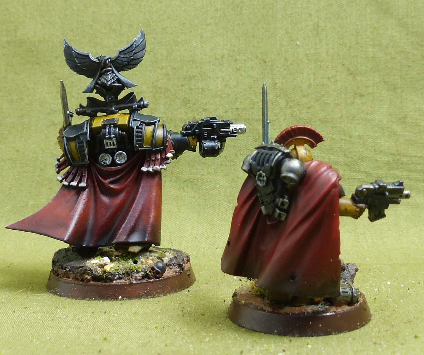 Legion Cataphractii Praetor & Chaplain Consul painted - Imperial Fists - Warhammer Horus Heresy #1QU