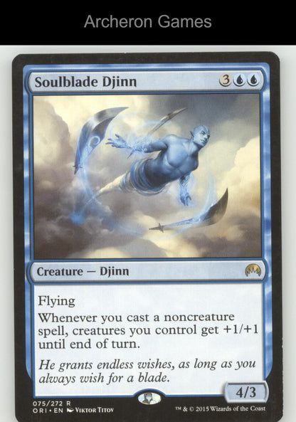 Soulblade Djinn 75 R MTG Card Magic Origins