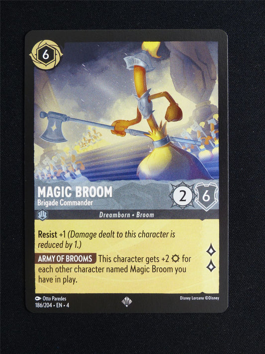 Magic Broom Brigade Commander 186/204 - Lorcana Card #1ZY