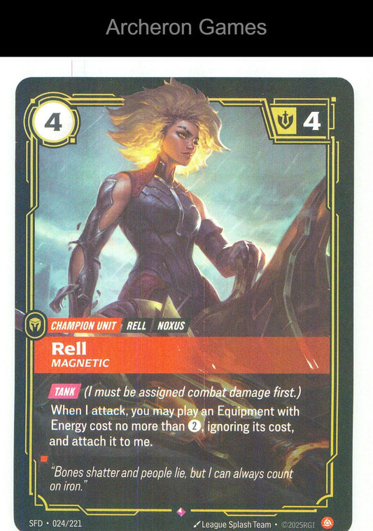 Rell - Magnetic SFD 024/221 R Spiritforged Riftbound Card Foil