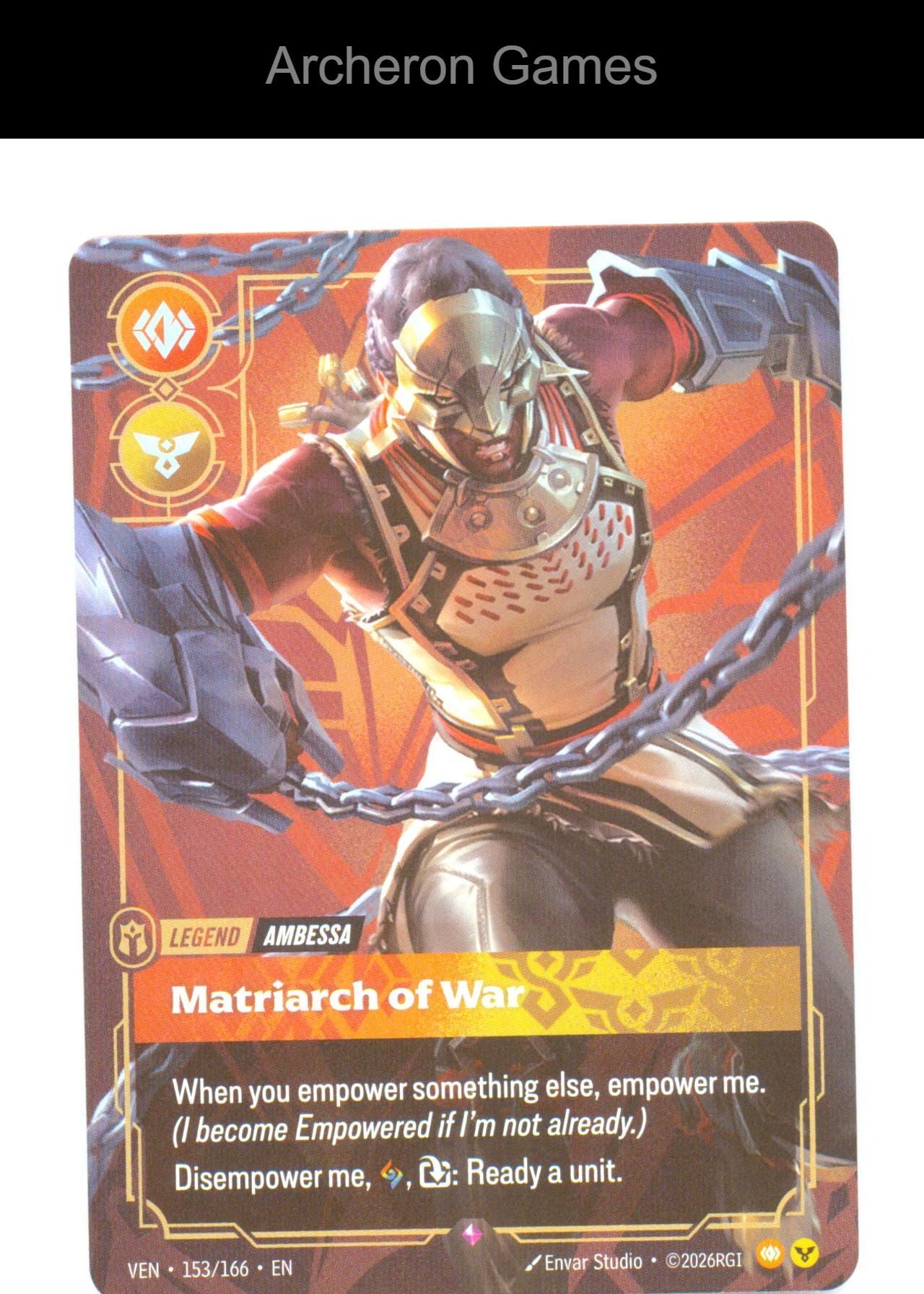 Ambessa - Matriarch of War VEN 153/166 R Vendetta Riftbound Card Foil
