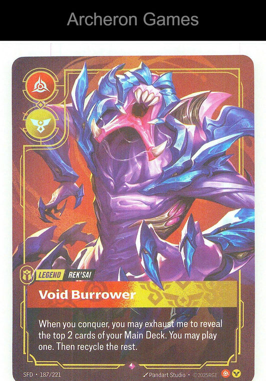 Rek'sai - Void Burrower SFD 187/221 R Spiritforged Riftbound Card
