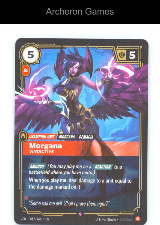 Morgana - Vindictive VEN 017/166 R Vendetta Riftbound Card Foil