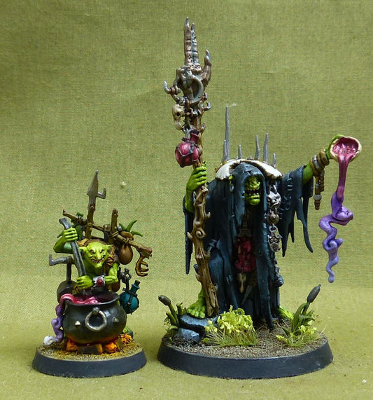 Swampcalla Shaman with Pot-grot painted - Orruk Warclans - Warhammer AoS #2P2