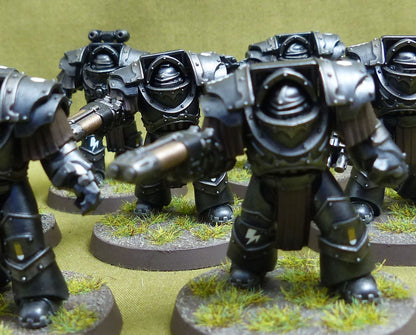 Legion Cataphractii Terminator Squad painted - Iron Hands - Warhammer Horus Heresy #2Q8