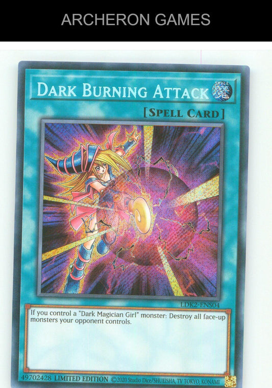 Dark Burning Attack SEC YUGIOH Card Limited