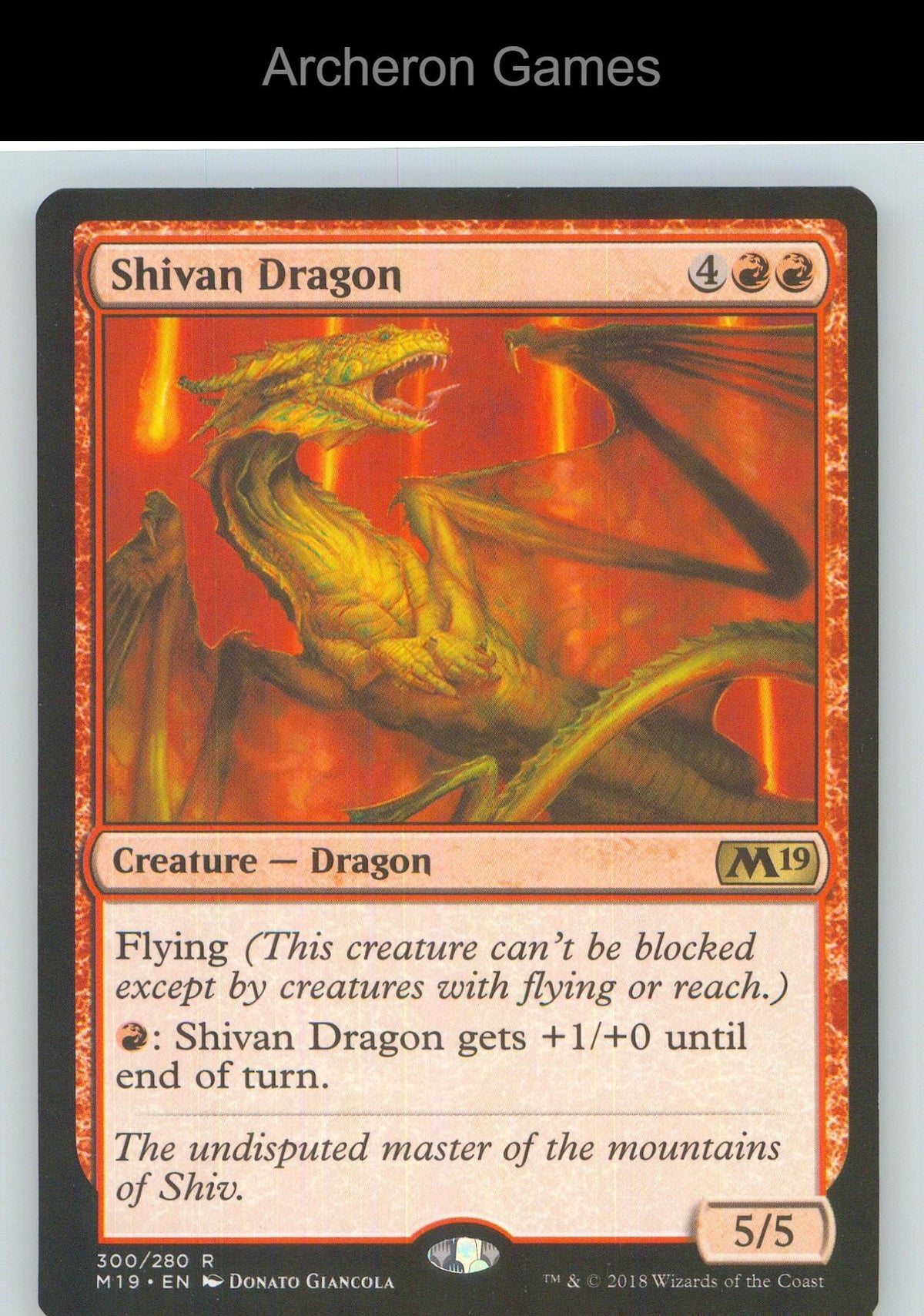 Shivan Dragon M19 300 R MTG Card NM/EX+