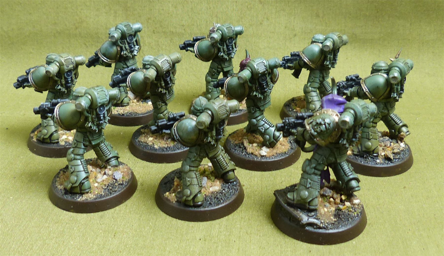 MKII Tactical Squad set of 10 painted - Death Guard - Warhammer Horus Heresy #42U
