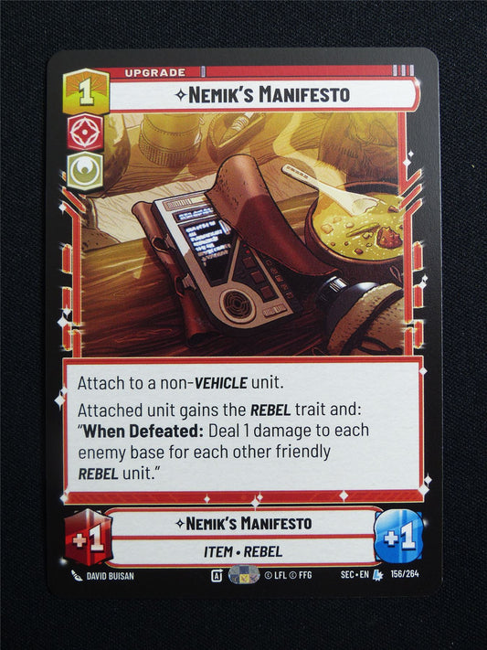 Nemik's Manifesto 156/264 - Star Wars Unlimited Card #163