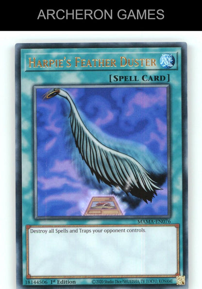 Harpie's Feather Duster Ultra Rare YUGIOH Card