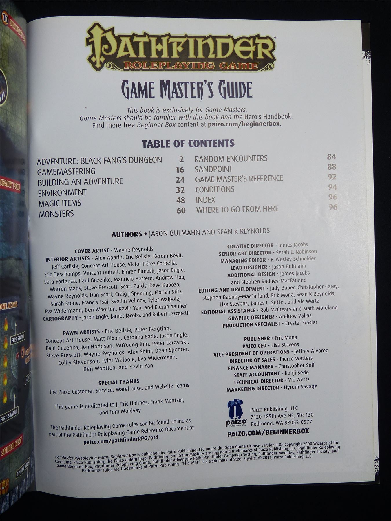 Pathfinder Roleplaying Game: Game Master's Guide - Rulebook Softback #2MK