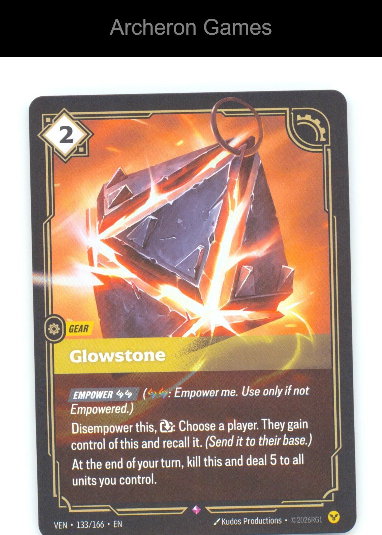 Glowstone VEN 133/166 R Vendetta Riftbound Card Foil