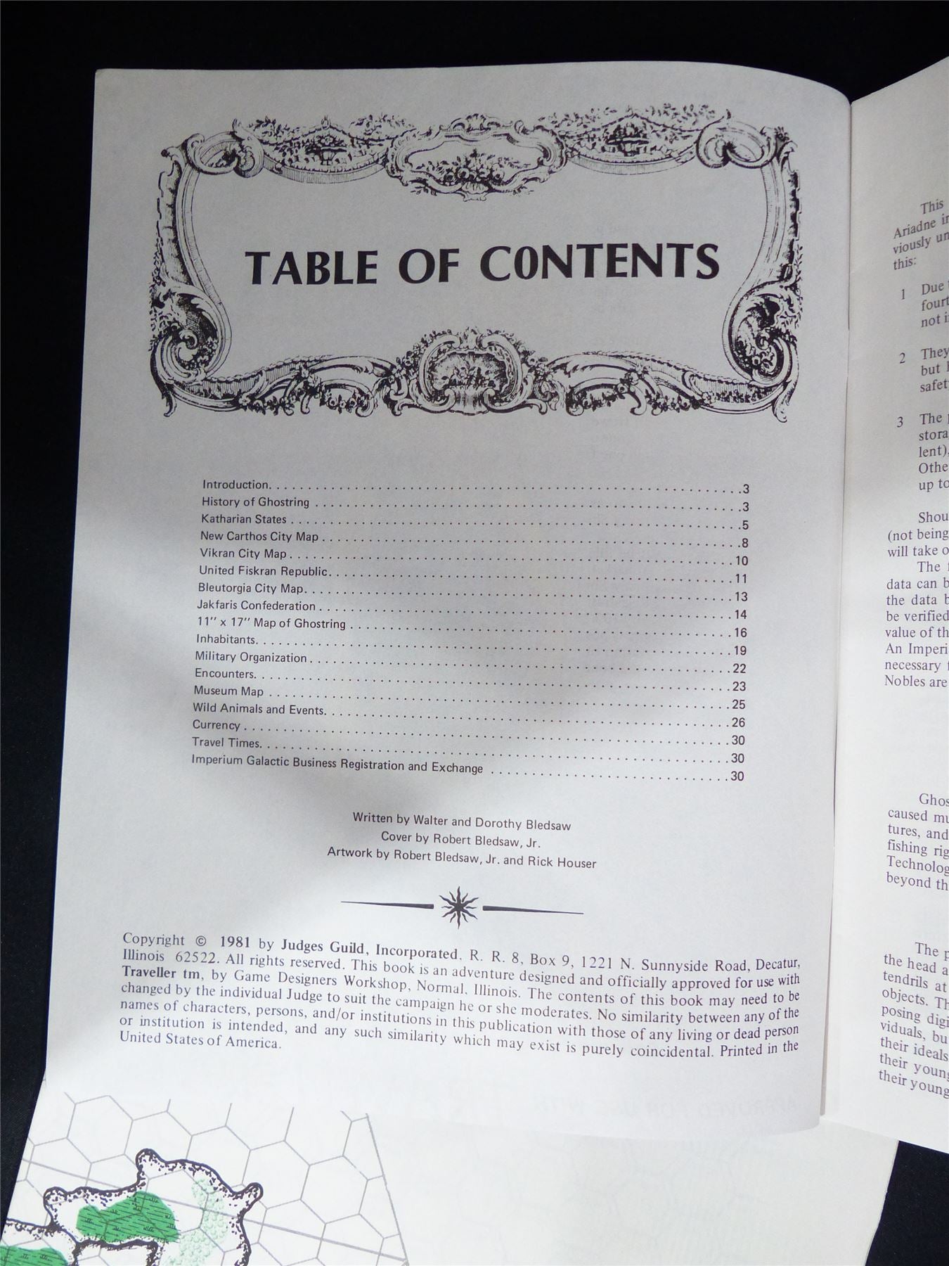 Judges Guild Traveller: Marooned on Ghostring - Roleplay Booklet #1X2