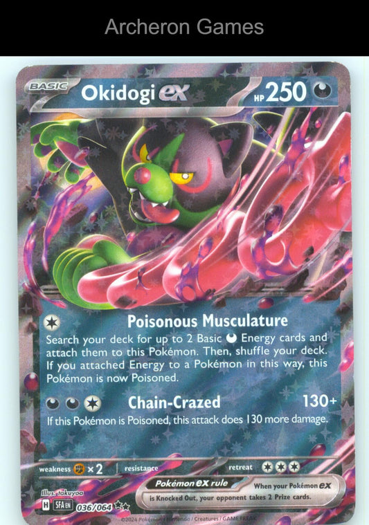 Pokemon Card Okidogi ex 036/064 HOLO Double Rare Prize Pack Series Cards