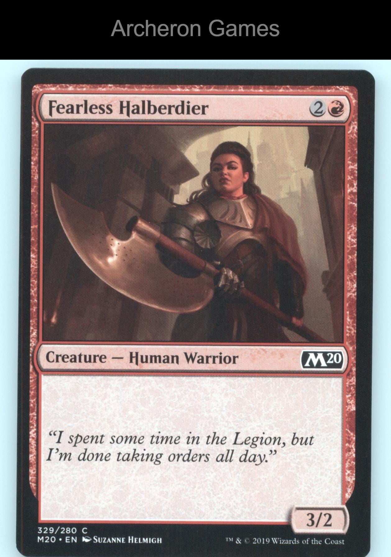 Fearless Halberdier 329 C MTG Card Core Set 2020