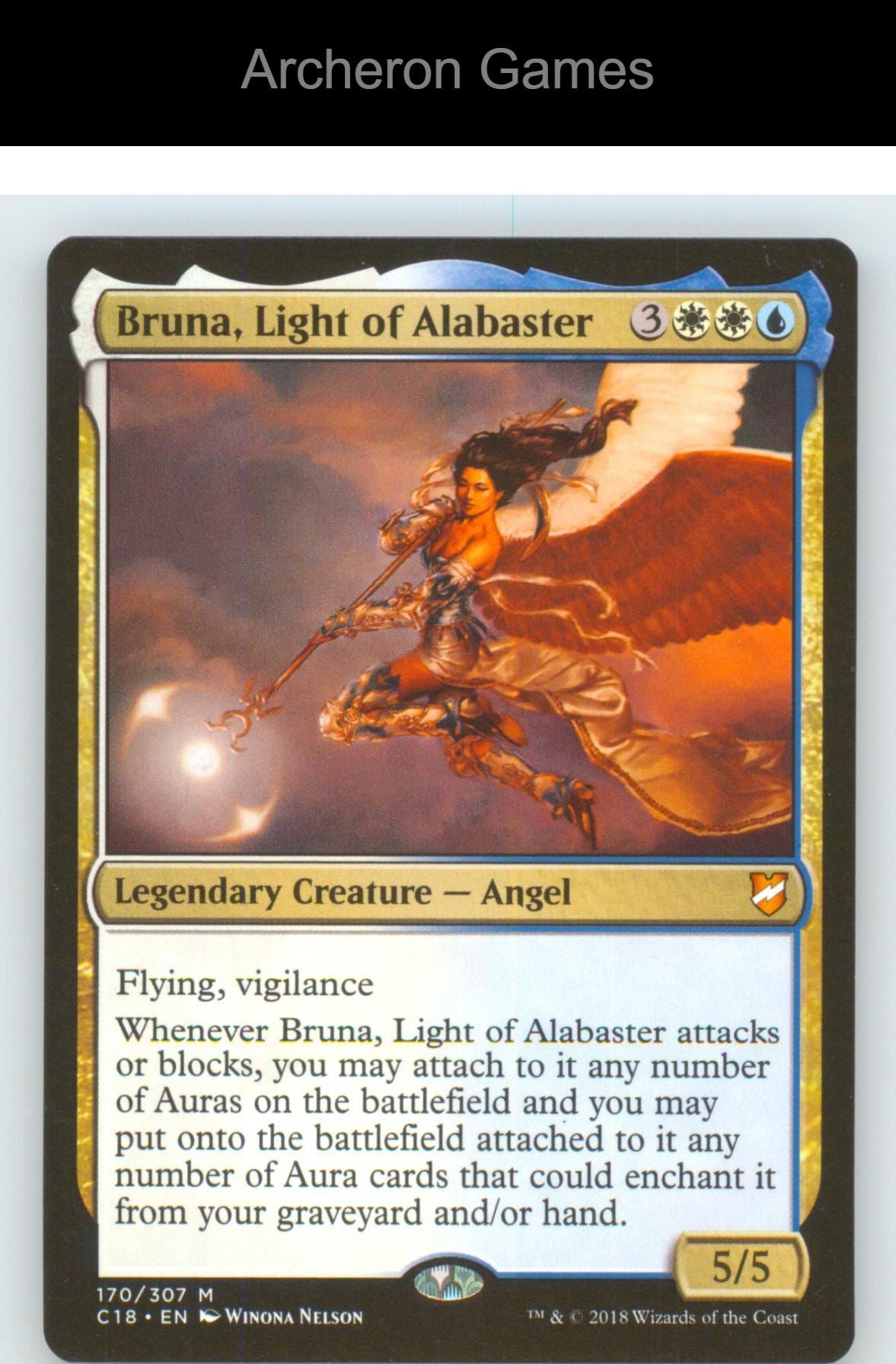 Bruna, Light of Alabaster C18 170 Mythic MTG Card NM/EX+