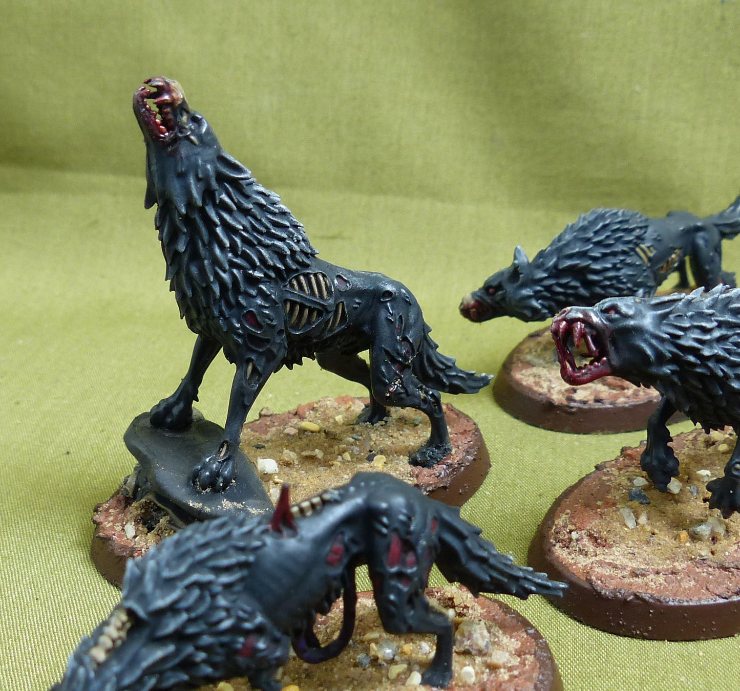 Dire Wolves painted - Soulblight Gravelords - Warhammer AoS #1O7