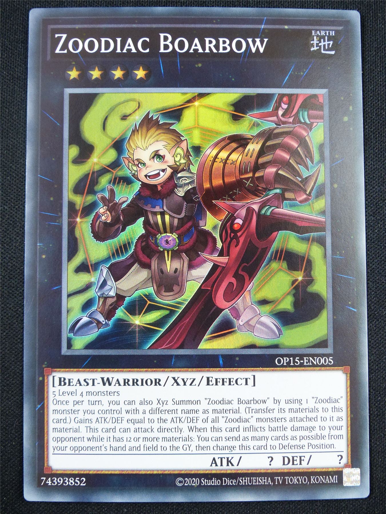 Zoodiac Boarbow OP15 Super Rare - Yugioh Card #5Z