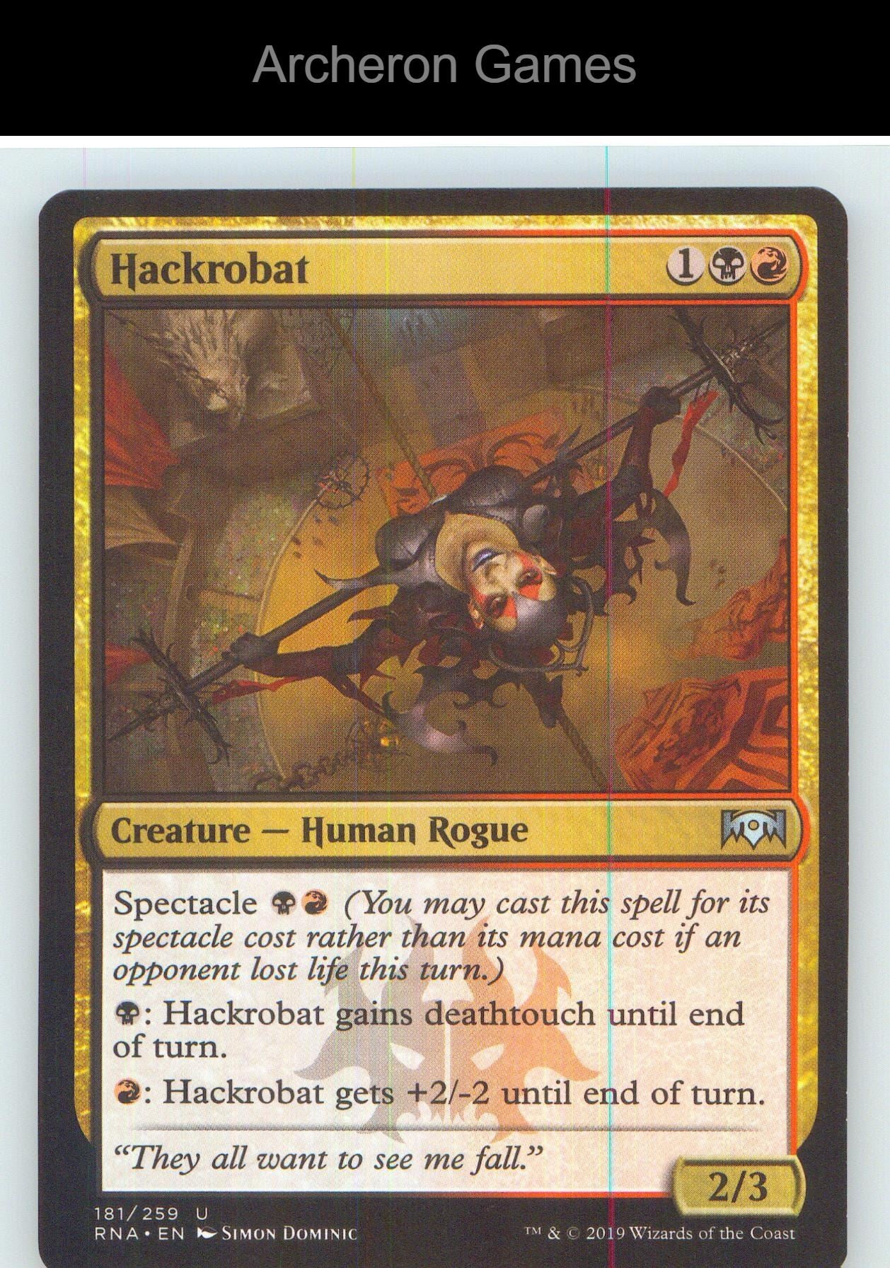 Hackrobat RNA 181 UC MTG Card NM/EX+