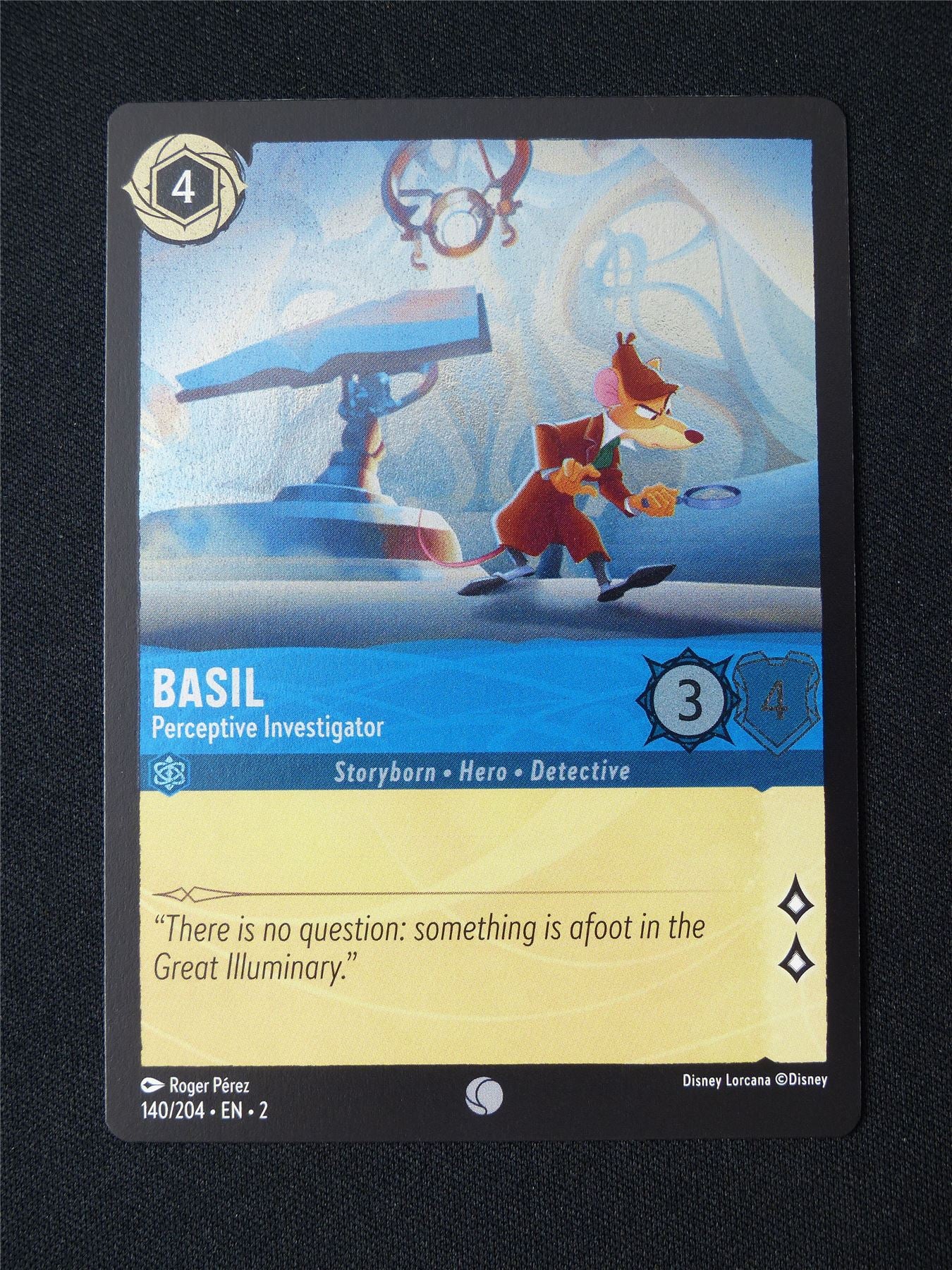 basil lorcana card Basil 140/204 Foil