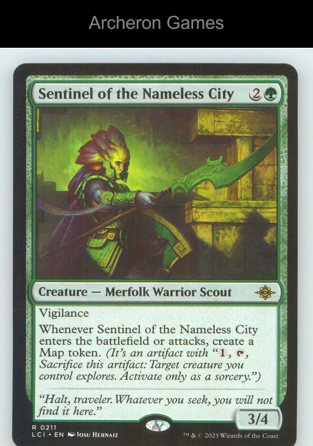 Sentinel of the Nameless City LCI 211 R MTG Card NM/EX+