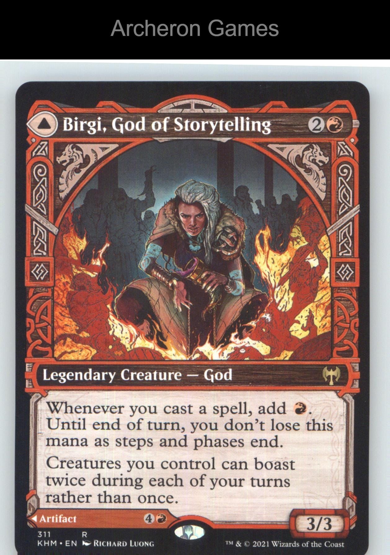 Birgi, God of Storytelling (Showcase) KHM 311 R MTG Card NM/EX+