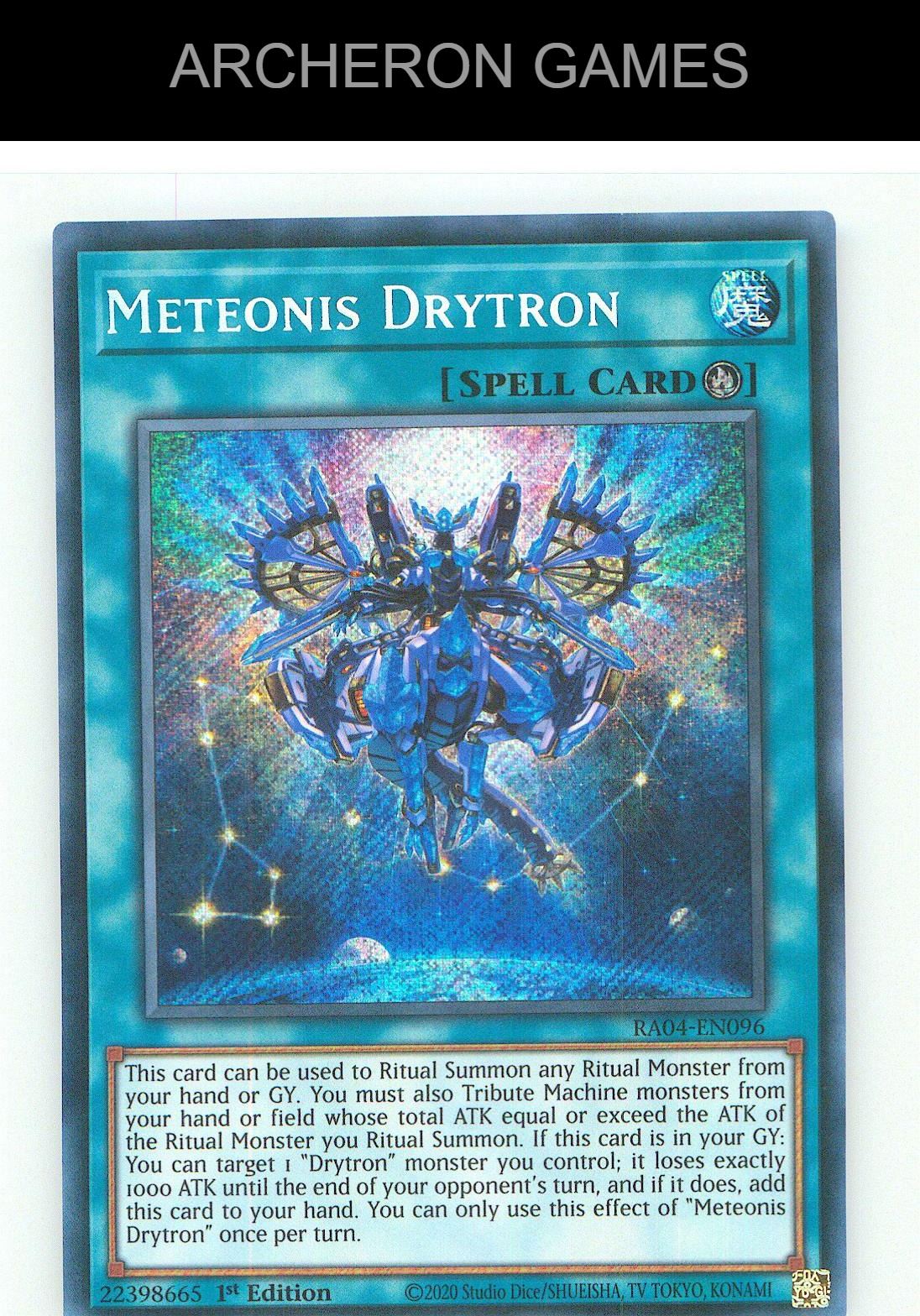 Meteonis Drytron (Secret Rare) SEC YUGIOH Card 1st Edition