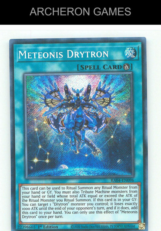 Meteonis Drytron (Secret Rare) SEC YUGIOH Card 1st Edition