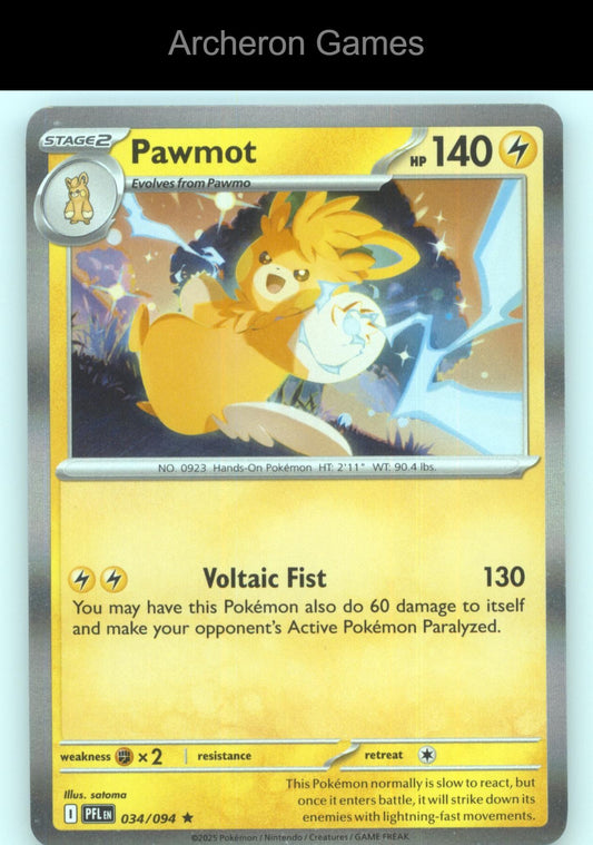 Pokemon Card Pawmot (Cosmos Holo) BLE 034/094 R Blister Exclusives