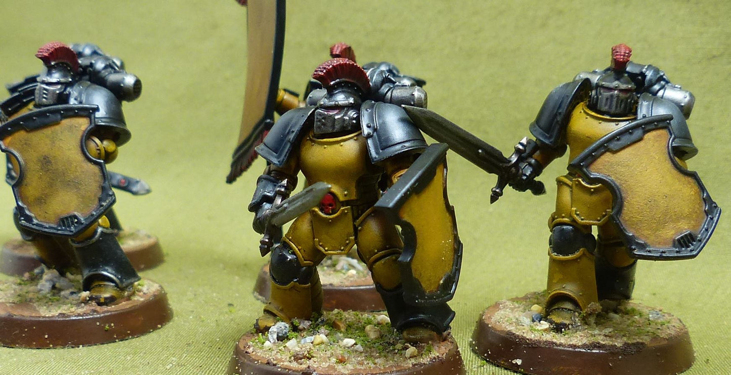 MKIII Legion Command Squad painted - Imperial Fists - Warhammer Horus Heresy #1QV