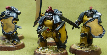 MKIII Legion Command Squad painted - Imperial Fists - Warhammer Horus Heresy #1QV