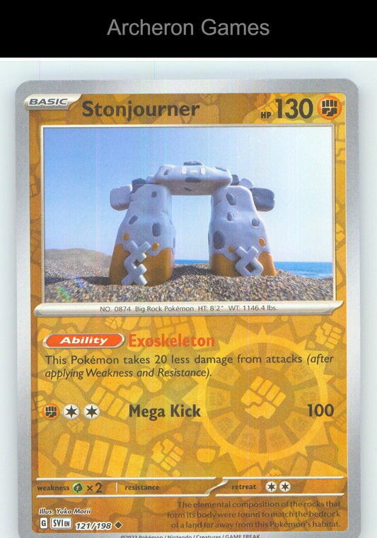 Pokemon Card Stonjourner SVI 121/198 UC Scarlet & Violet Reverse Holo