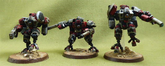 XV8 Crisis Battlesuit Team painted - Tau Empire - Warhammer 40K #YD