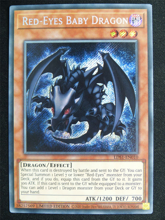 Red-Eyes Baby Dragon LDS1 Secret Rare - lim ed Yugioh Card #4SJ