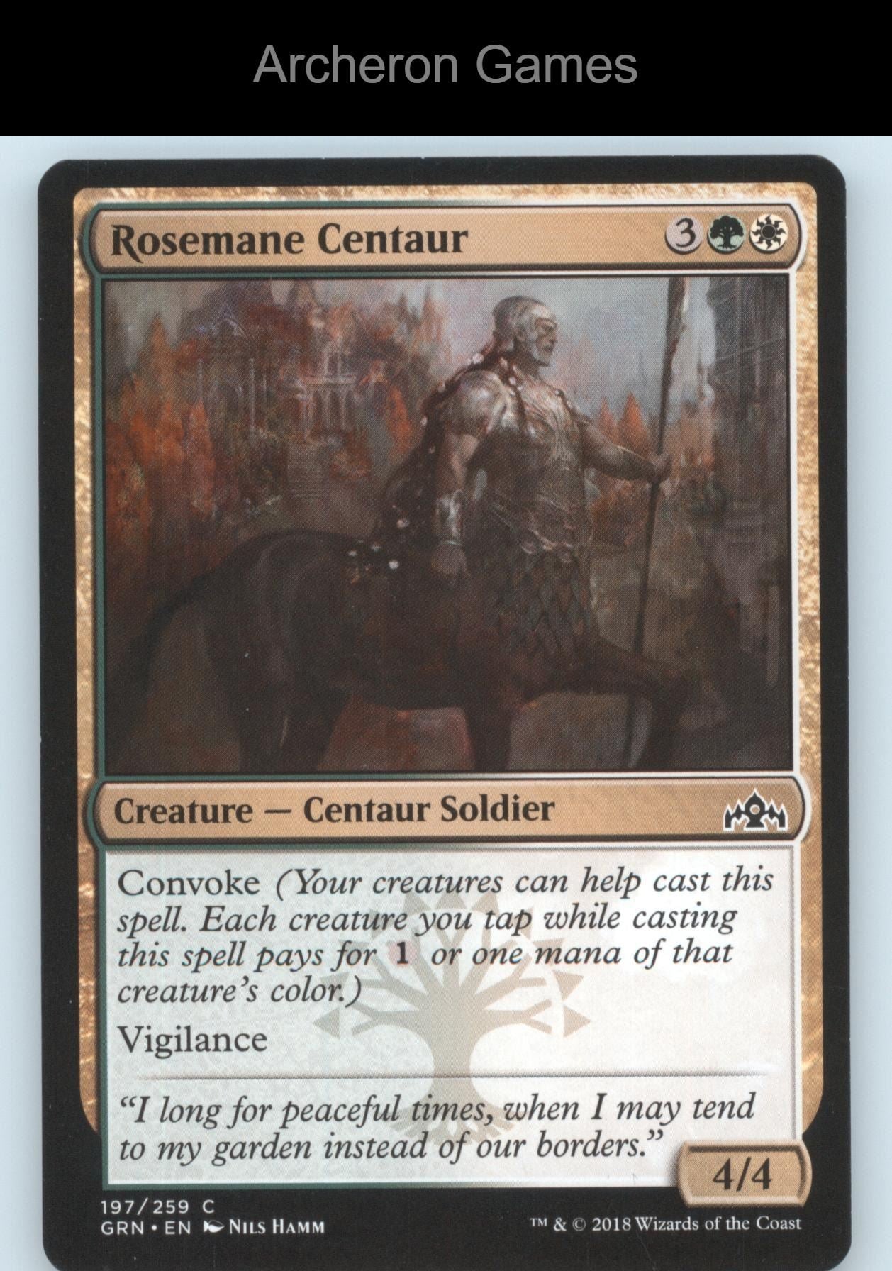 Rosemane Centaur 197 C MTG Card Guilds of Ravnica