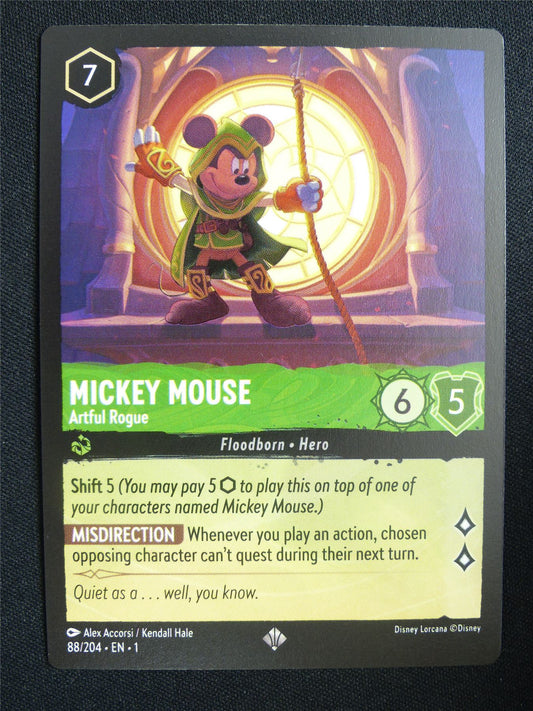 Mickey Mouse Artful Rogue 88/204 - Lorcana Card #18G