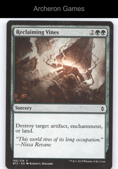 Reclaiming Vines 185 C MTG Card Battle for Zendikar