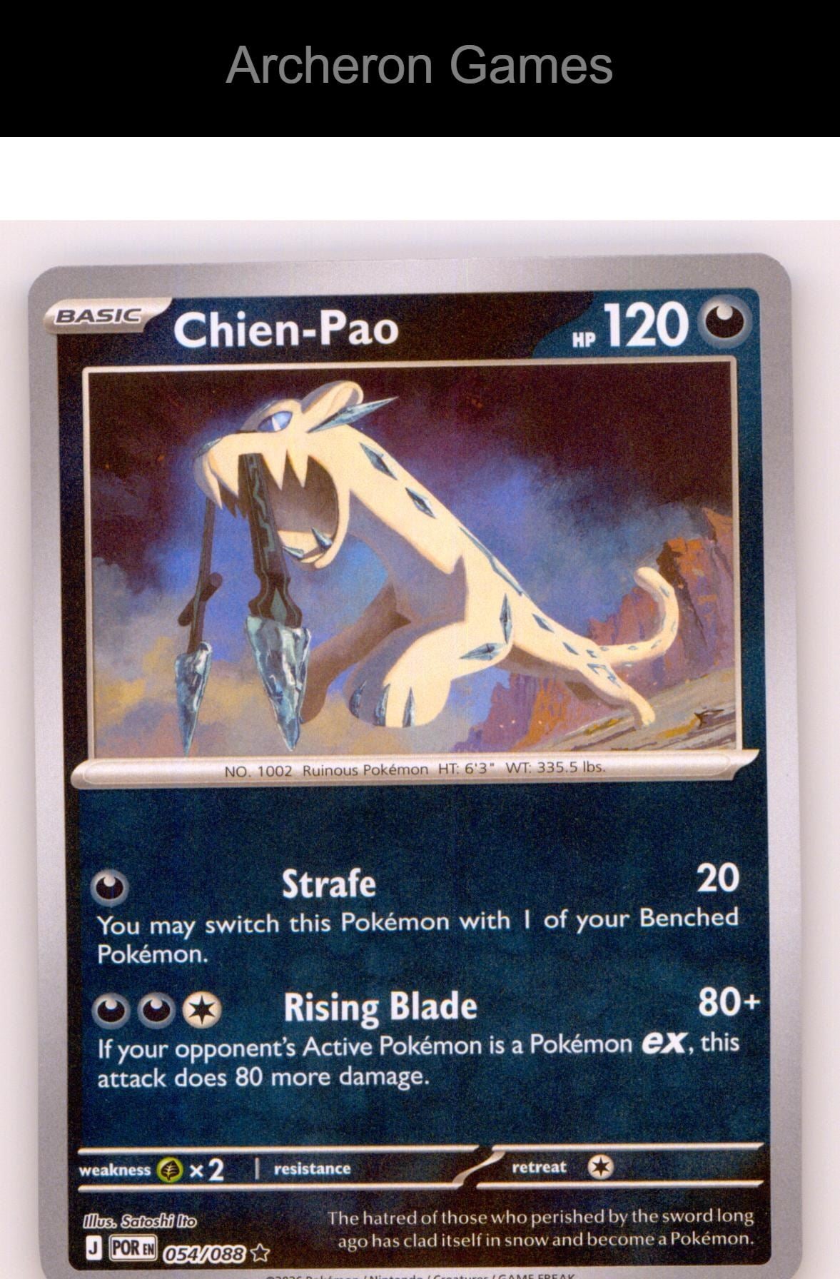 Pokemon Card Chien-Pao ME03 054/088 R Perfect Order Reverse Holo