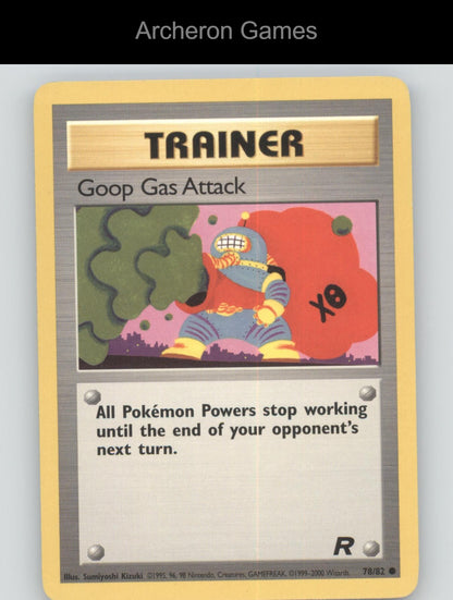 Pokemon Card Goop Gas Attack TR 78/82 C Team Rocket Unlimited