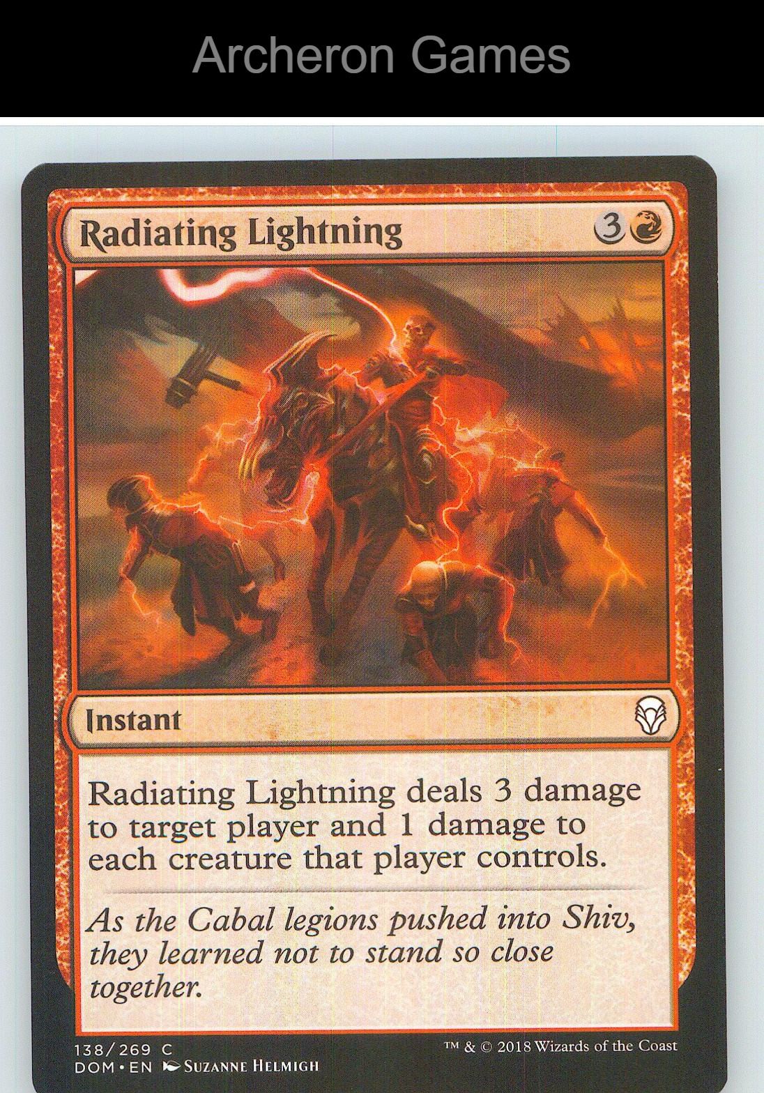 Radiating Lightning DOM 138 C MTG Card NM/EX+