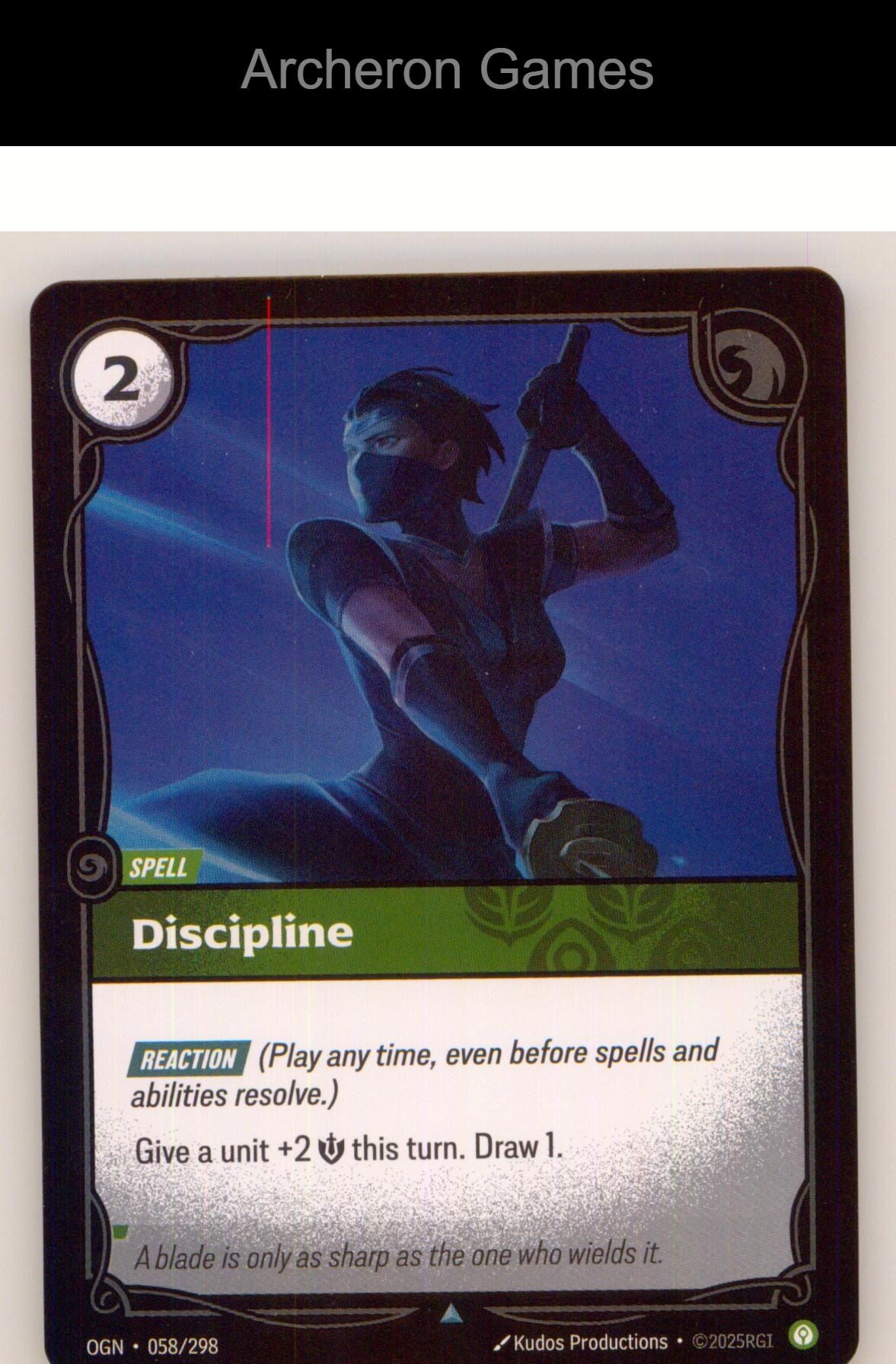 Discipline OGN 058/298 UC Origins Riftbound Card
