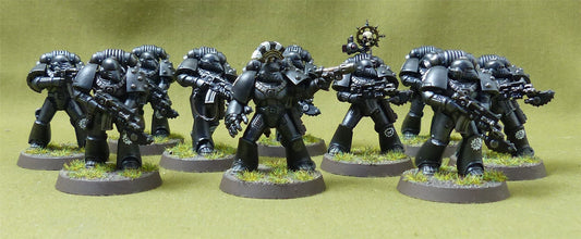 Legion MKVI Tactical Squad with Upgrades painted - Iron Hands - Warhammer Horus Heresy #AR