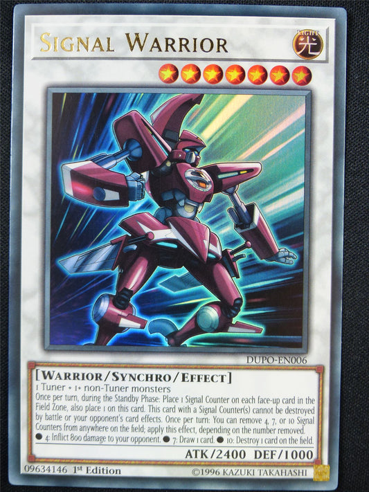 Signal Warrior DUPO Ultra Rare - 1st ed Yugioh Card #26M