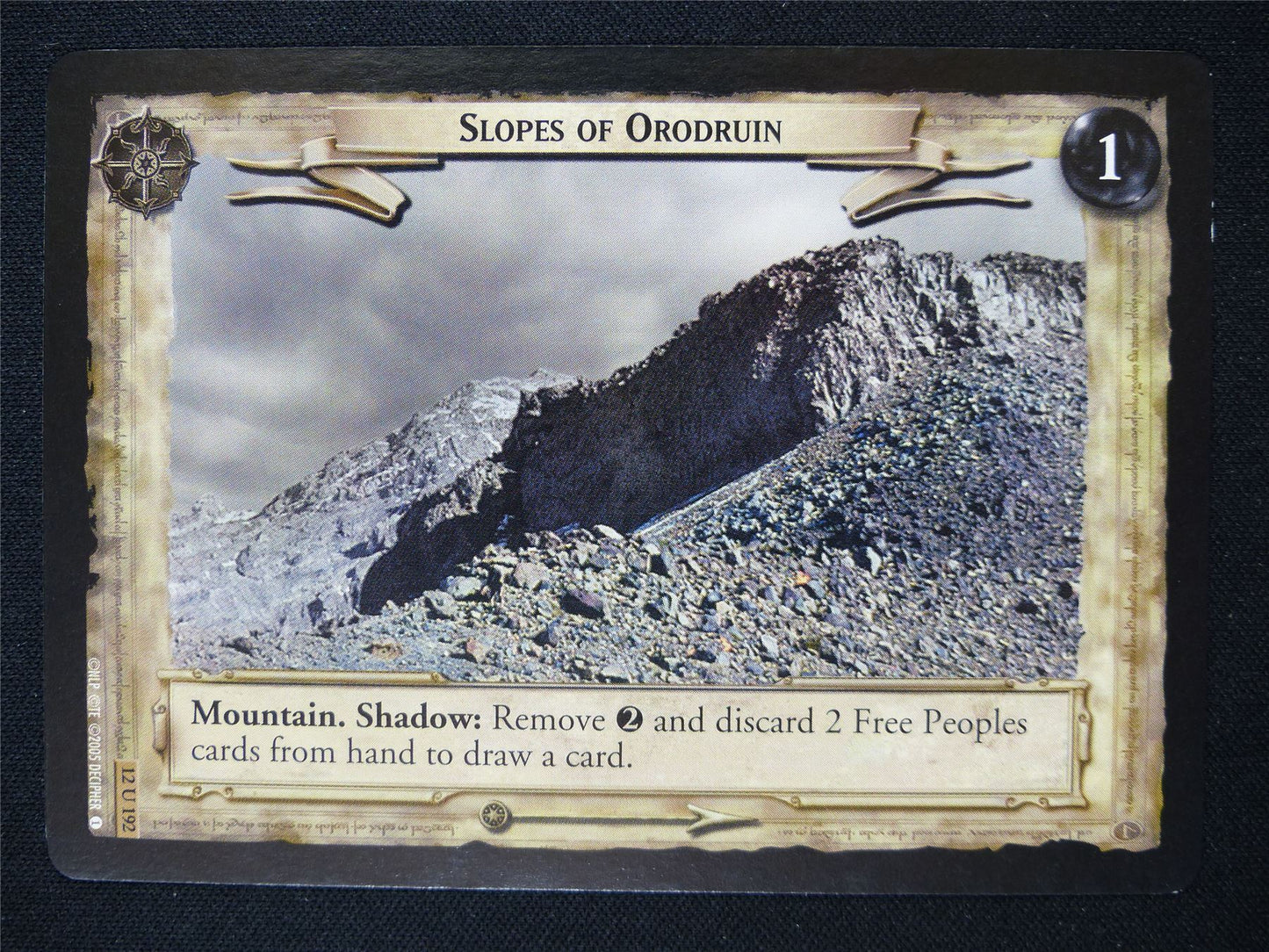 Slopes of Orodruin 12 U 192 - LotR Card #17H