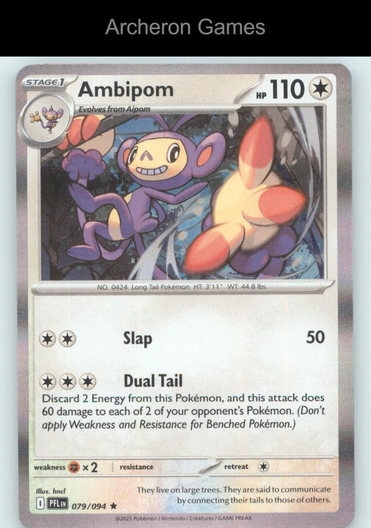 Pokemon Card Ambipom PFL 079/094 R Phantasmal Flames Holo