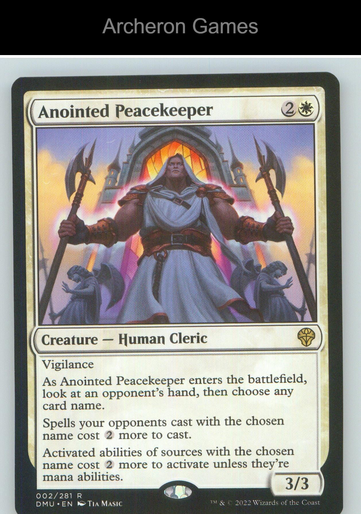 Anointed Peacekeeper DMU 2 R MTG Card NM/EX+
