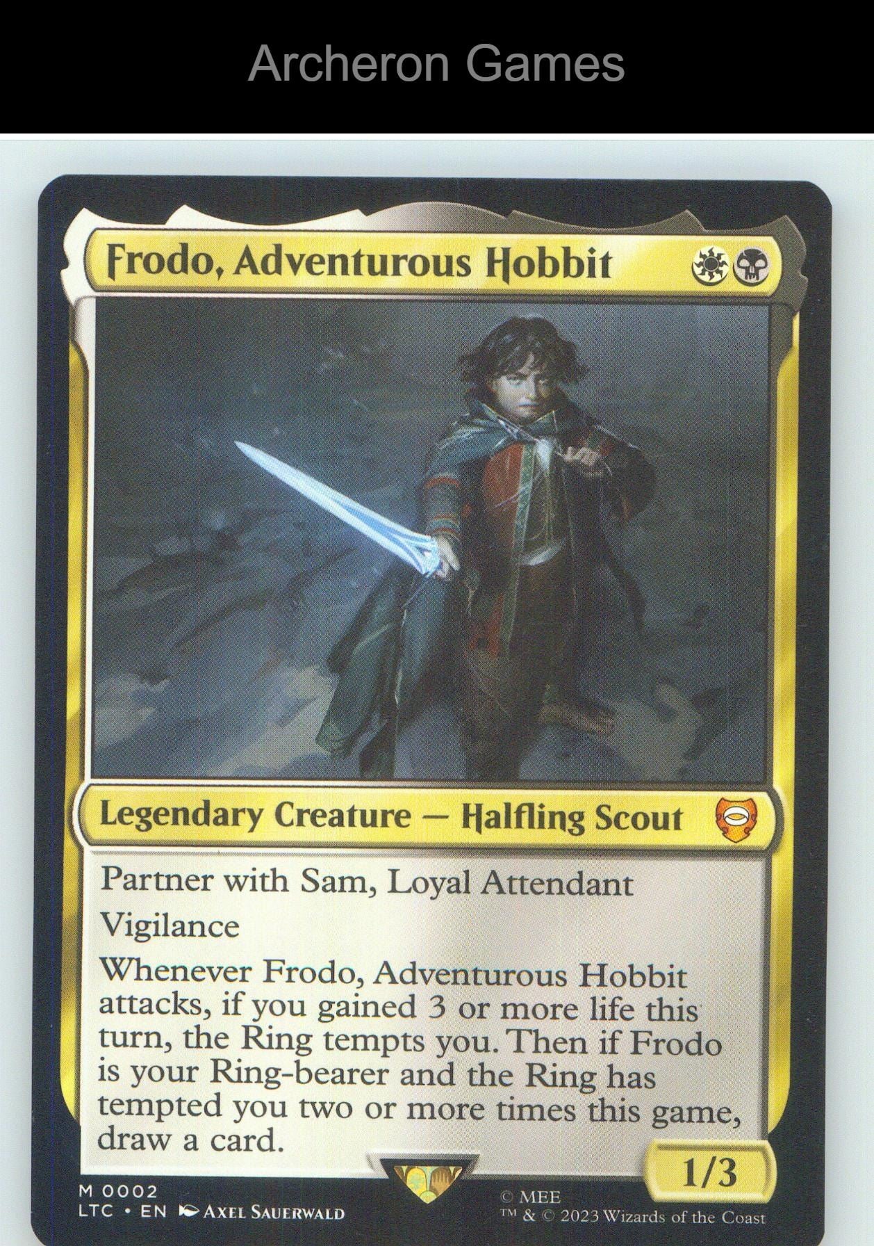 Frodo, Adventurous Hobbit LTC 2 Mythic MTG Card NM/EX+